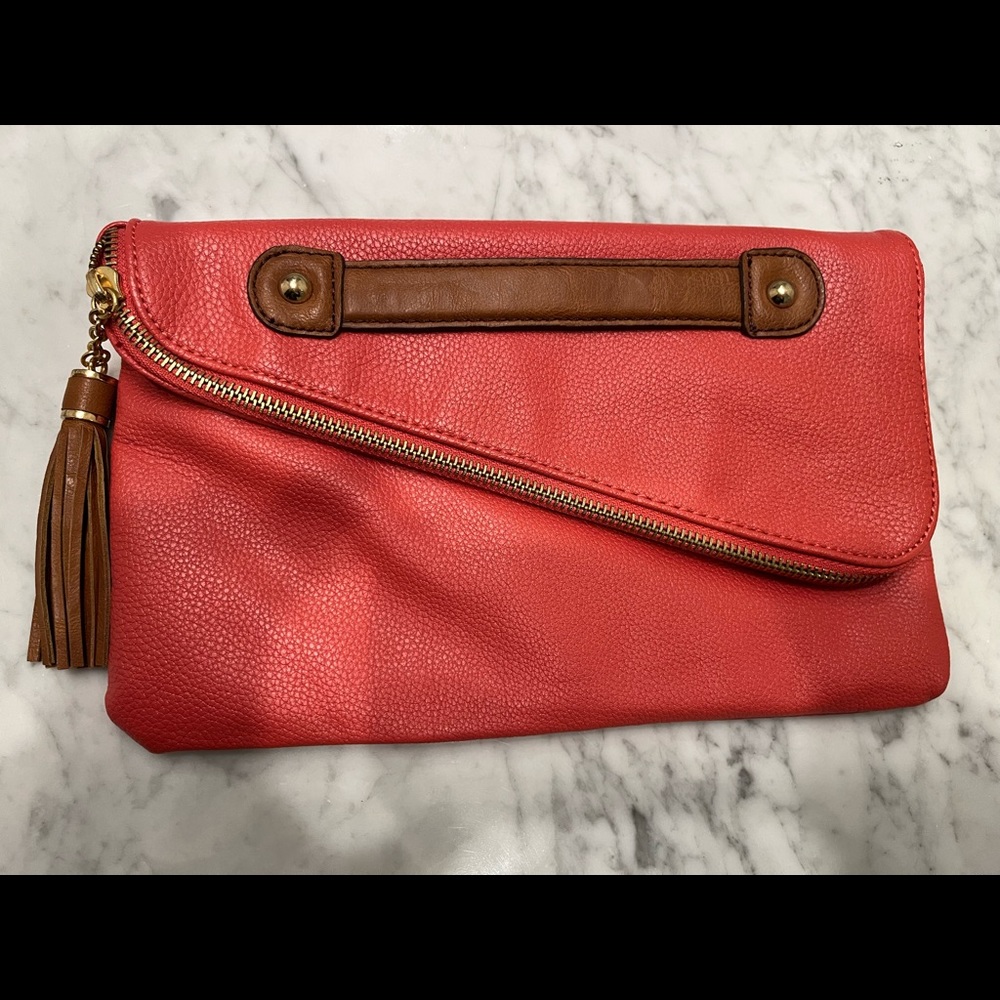 Aldo Asymmetrical Zip pouch Clutch